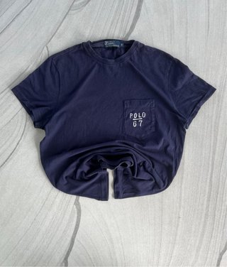 Camiseta vintage Ralph Lauren azul marino talla S