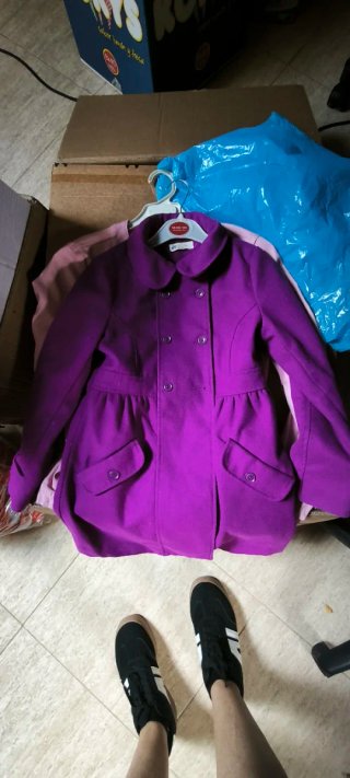 Abrigo niña morado