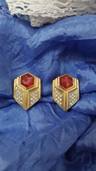 Pendientes Chapados Oro Circonitas "Xisco" Vintage
