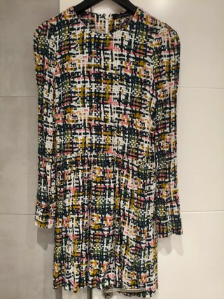 Vestido Zara manga larga estampado