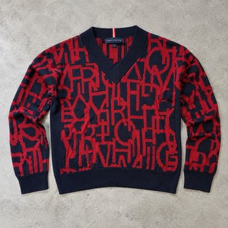 Tommy Hilfiger Jersey Punto Vintage Talla L Rojo