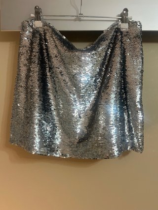 Falda Mango Lentejuelas Talla M