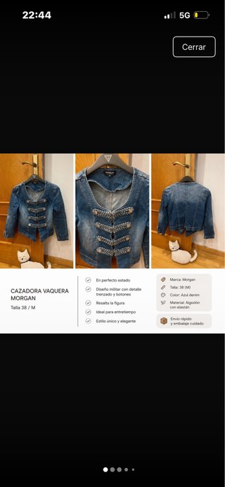 Cazadora vaquera Morgan Talla M