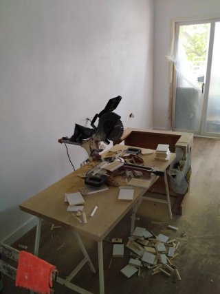 Instalación de azulejos y paquet