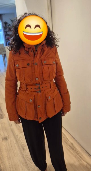 Chaqueta Anorak Bimba y Lola Naranja con Cinturón