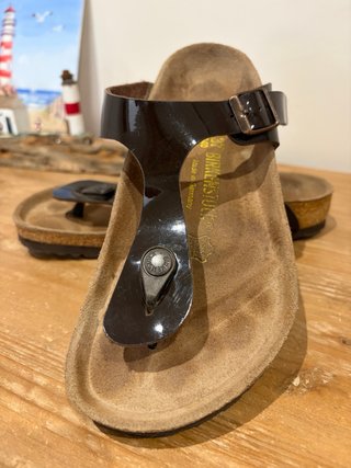 Sandalias Birkenstock Marrón charol Talla 37