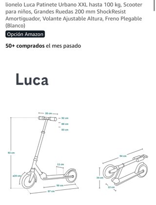 Patinete Urbano Lionelo Luca XXL nuevo