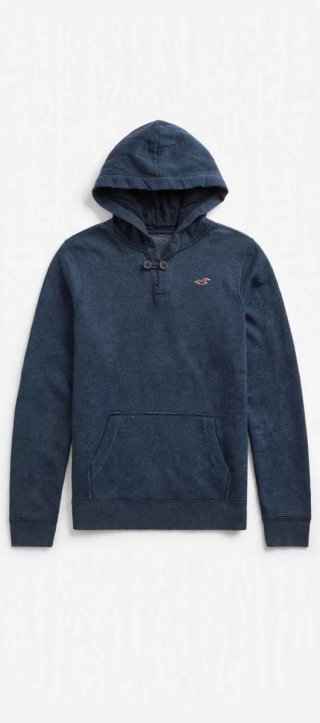 Sudadera Hollister Azul con Capucha
