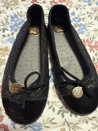 Manoletinas negras niña talla 28