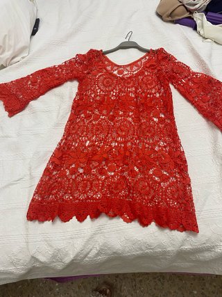 Vestido de Crochet Rojo