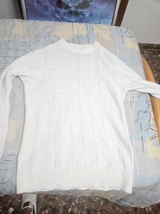 Jersey de punto hombre blanco