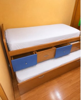 Cama nido 90x180 con 2 colchones
