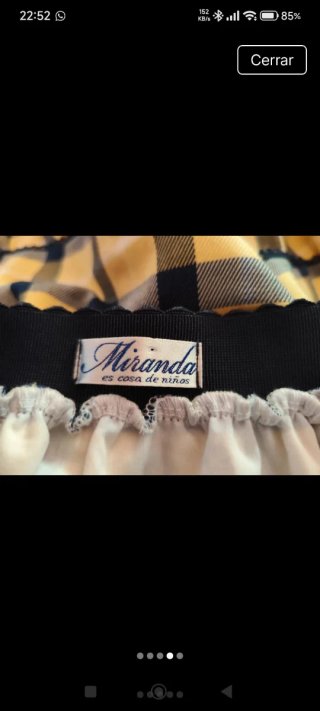 Miranda falda de Cuadros Talla 14