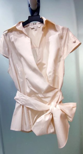 Camisa cruzada mujer beige talla XL