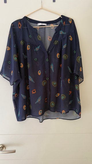 Blusa Mango Estampada Talla M