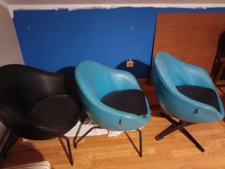 3 Sillas Vintage Henry Colomer Space Age