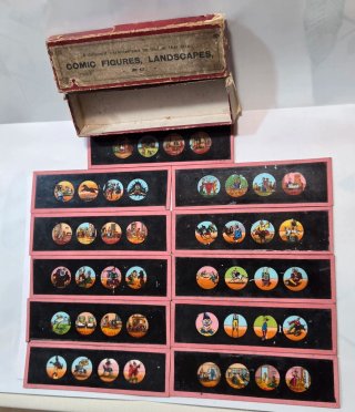 Lote de Placas de Cristal para Linterna Mágica