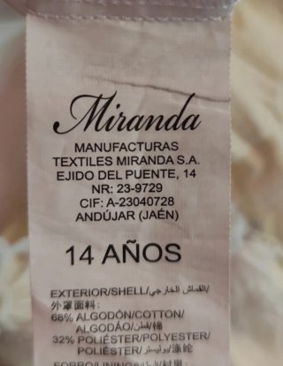 Miranda Falda Amarilla  Talla 14