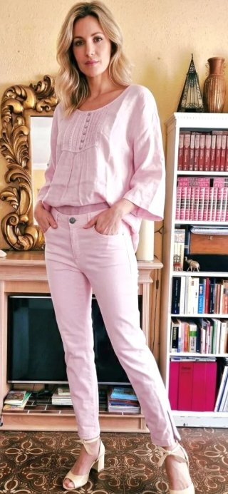 Pantalón Vaquero Rosa Zara
