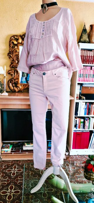 Pantalón Vaquero Rosa Zara