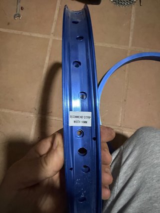 Aro de llanta Bmx azul