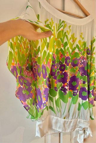 Camisa estampada floral talla única