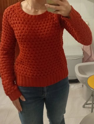 Jersey de punto rojo