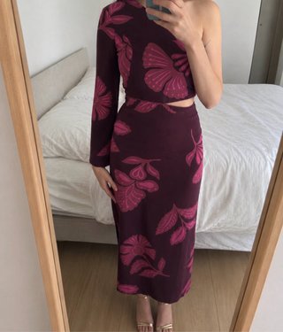 Vestido Lady Pipa floral morado y rosa