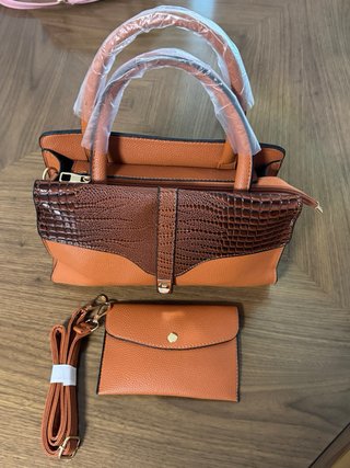 Elegante bolso de mujer (marrón/multicolor)
