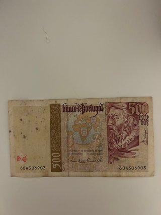 Billete 500 Escudos Banco de Portugal 1987