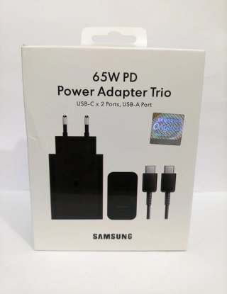Cargador Samsung 65W Trio Carga rápida con cable