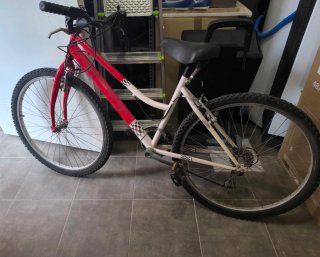 Bicicleta de Montaña Roja y Blanca