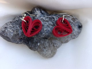 Pendientes Corazón Filigrana de Papel
