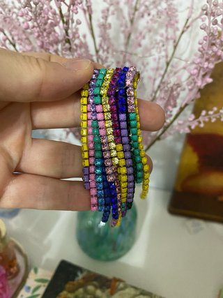 Pendientes Largos Multicolor Zara