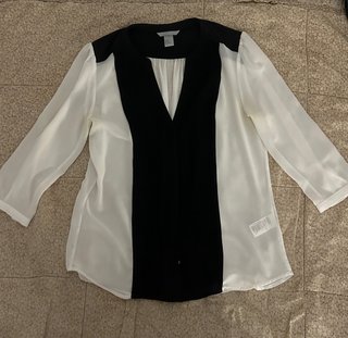 Camisa H&M Negra y Blanca Talla M