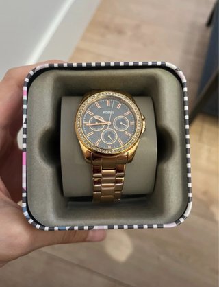 Reloj Fossil Mujer Dorado y Gris
