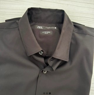 Camisa ZARA Negra Manga Larga