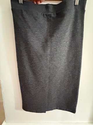Falda de tubo gris Stradivarius