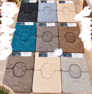 C2/ Tris Tappeto Bagno /       Mastro Bianco