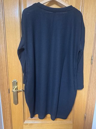 Vestido de punto fino negro