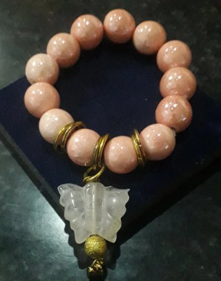 Bracciale in Giada Rosa