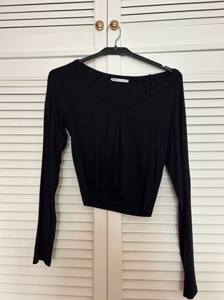 Camiseta negra manga larga