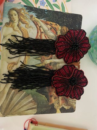 Pendientes Grandes Zara Flores