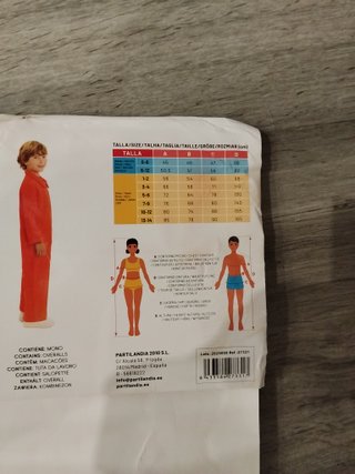 Disfraz de Preso Naranja 5-6 años