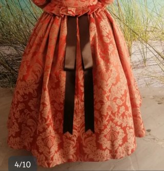 Falda Fallera Naranja Talla M