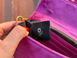 Borsa Fendi Baguette Viola