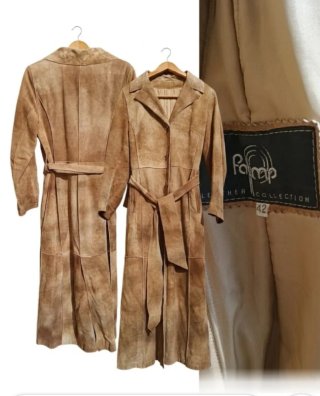 Cappotto scamosciato marrone taglia 42