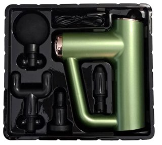 Pistola de masaje muscular verde – Nueva