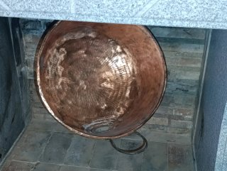 Perola Antigua de Cobre Batido 44 cm
