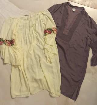 Set 2 Bluse Tunica (Melanzana e Giallo)
